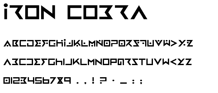 Iron Cobra font